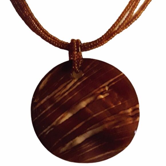 Hand Crafted Triple Strand Beaded Charm Necklace - Picture 2 of 6